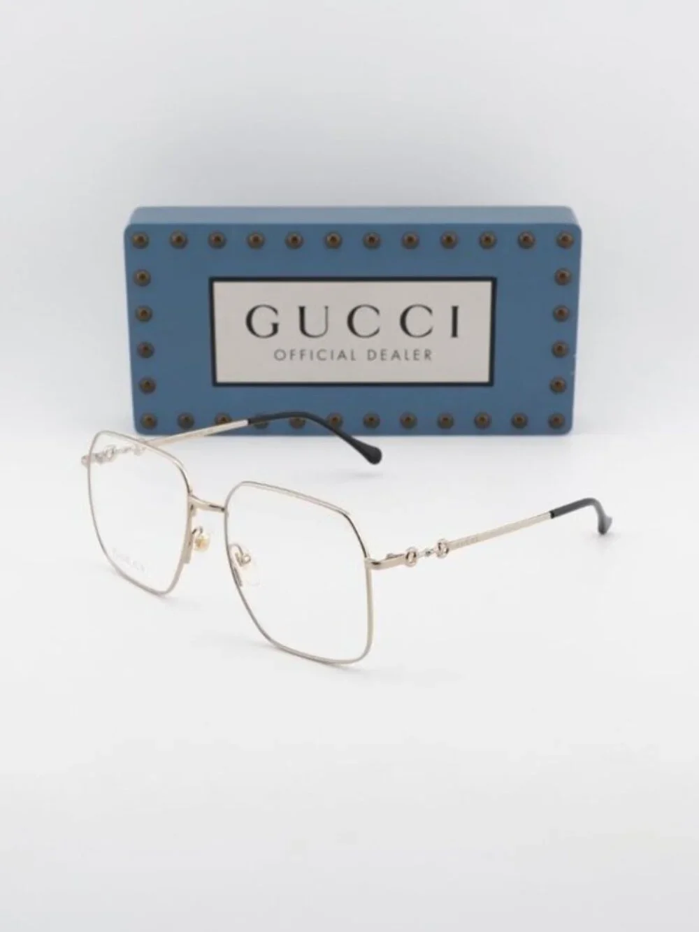 Gucci GG0952O 002 Aviator Eyeglasses 57mm – Gold